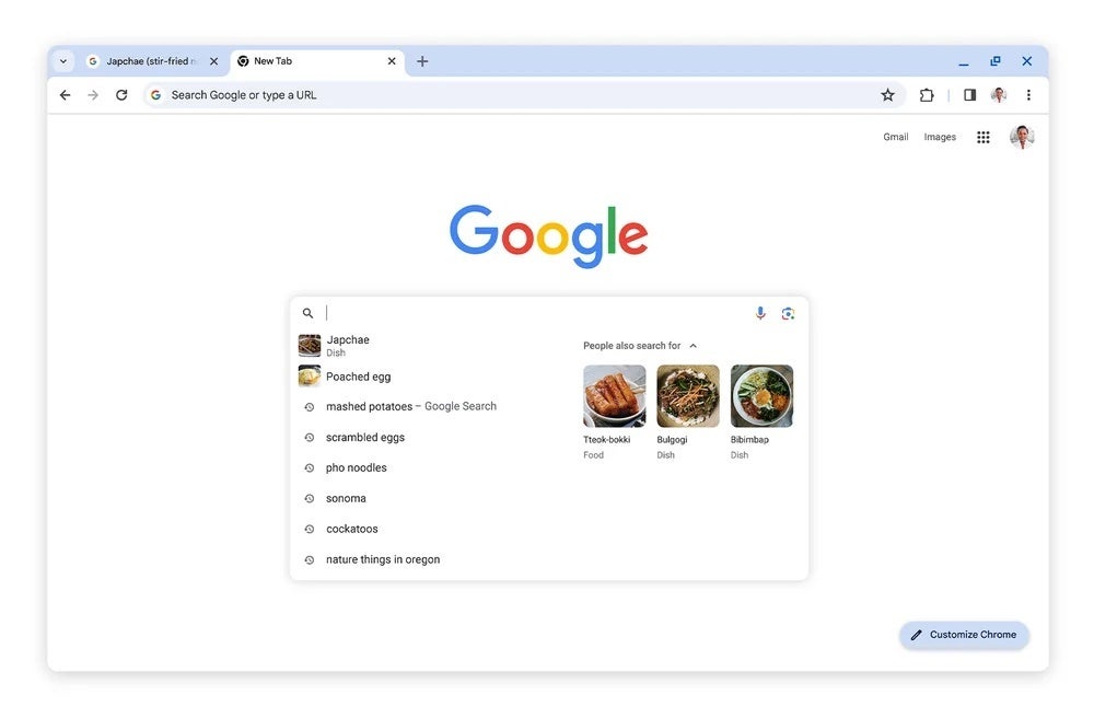 Google Chrome cải thiện đề xuất tìm kiếm