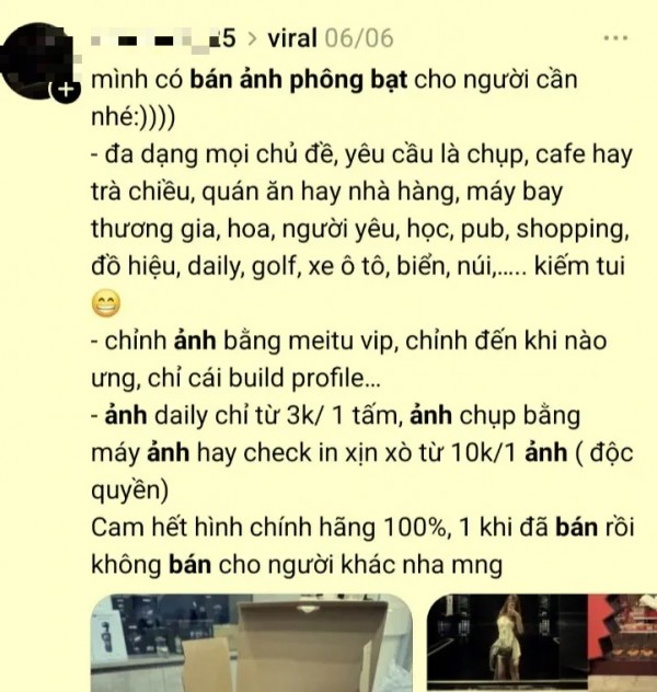 Mua ảnh check-in giá 10.000 đồng/tấm để 'phông bạt' cuộc sống sang chảnh