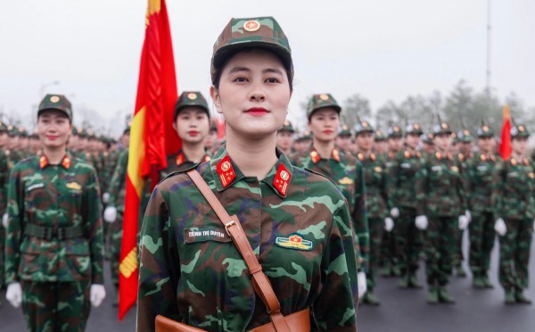 Nữ chiến sĩ sinh ngày 2.9 xúc động khi tham gia diễu binh A80