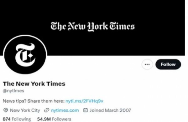 Lý do báo New York Times mất tích xanh Twitter
