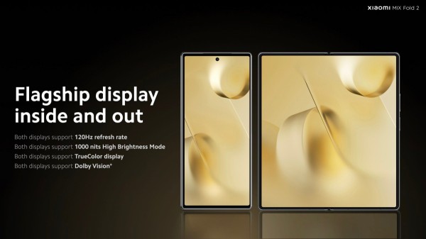 Xiaomi giới thiệu smartphone màn hình gập MIX Fold 2, mỏng chỉ 5,4 mm