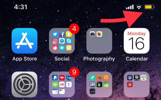 Biểu tượng pin màu vàng trên iPhone có ý nghĩa gì?