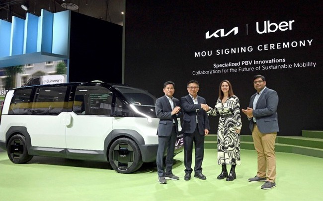 CES 2024: Uber hợp tác với Kia sản xuất xe điện ưu việt