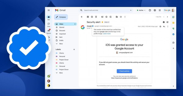Google ra mắt dấu tích xanh trên Gmail Google ra mắt dấu tích xanh trên Gmail