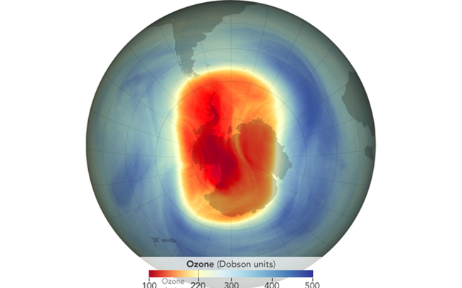 Lỗ thủng tầng ozone nhỏ hơn so với năm ngoái