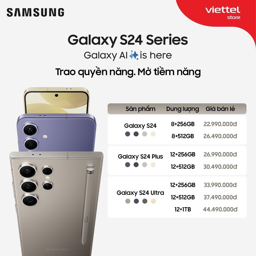 Viettel Store chính thức nhận đặt trước Galaxy S24 series - Galaxy AI đầu tiên tại Việt Nam