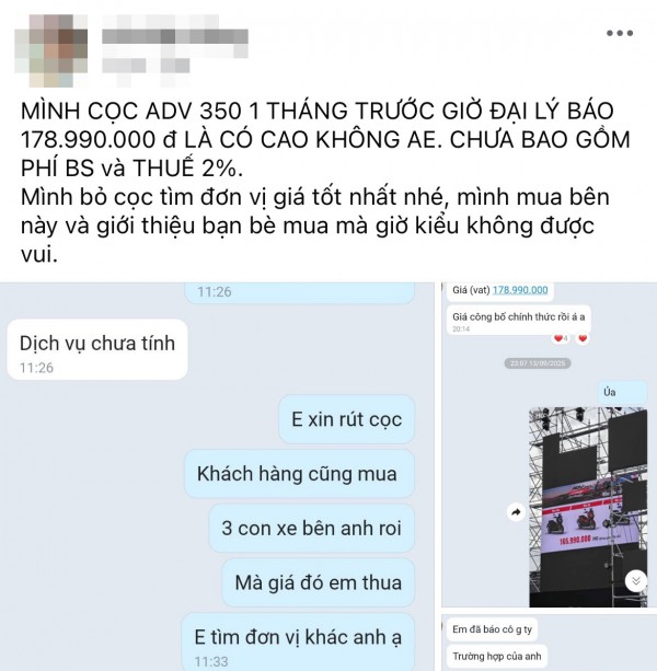 Honda ADV 350 vừa bán đã 'loạn giá', có đại lý chênh đến 12 triệu đồng Honda ADV 350 vừa bán đã 'loạn giá', có đại lý chênh đến 12 triệu đồng