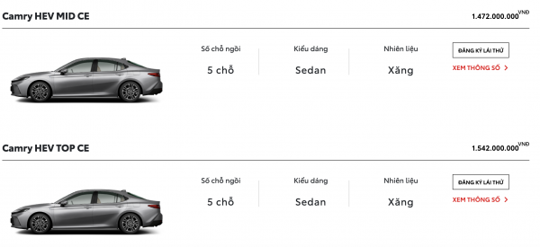 Xe sedan hạng D bán chạy nhất Việt Nam âm thầm tăng giá