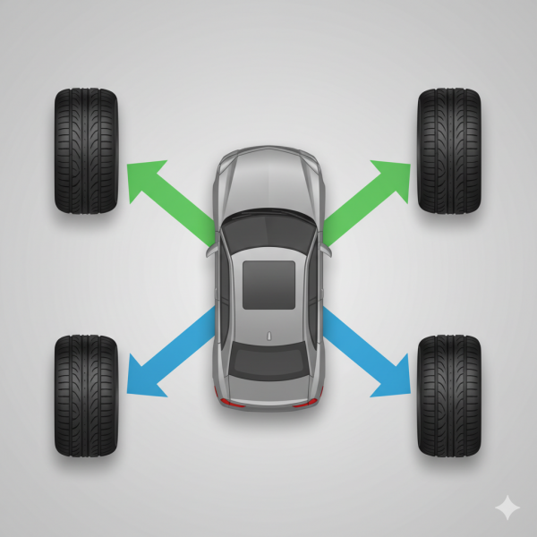 Đảo lốp ô tô dẫn động bốn bánh cần chú ý gì?