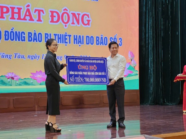 Bà Rịa-Vũng Tàu phát động ủng hộ đồng bào bị thiệt hại do bão số 3