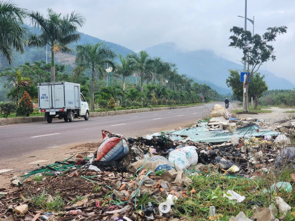 Bình Định: Rác thải bủa vây đường Long Vân - Long Mỹ