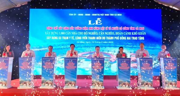 Cà Mau đồng loạt xây dựng đền tri ân, nhà ở và công trình an sinh