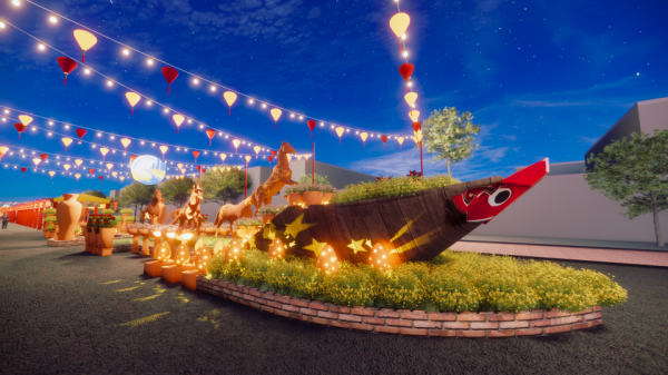 Chợ hoa xuân 'Trên bến dưới thuyền' ở phường Phú Định, TP.HCM bắt đầu từ 2.2