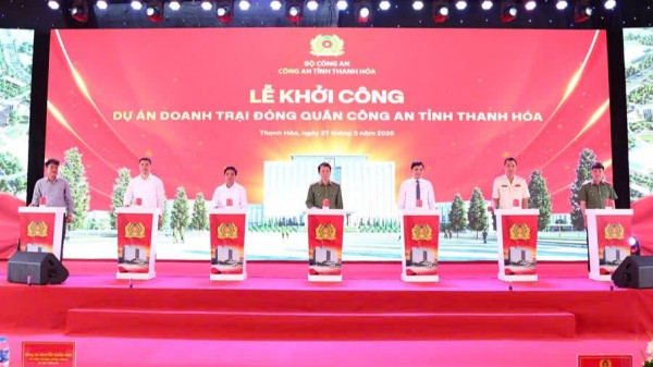 Công an Thanh Hóa khởi công doanh trại đóng quân rộng hơn 32 ha