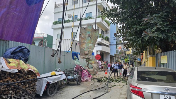 Hé lộ nguyên nhân gãy cần cẩu đè sập tường Bảo tàng điêu khắc Chăm