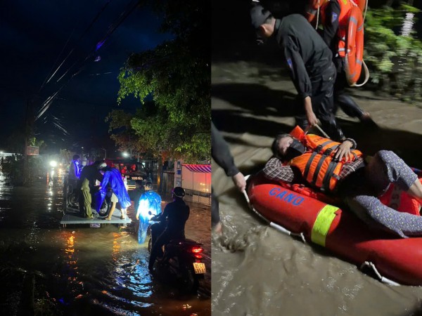 Khánh Hòa: Nước sông Cái Phan Rang dâng cao, nhấn chìm nhiều khu dân cư