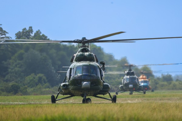 Không quân trực thăng dốc sức luyện tập bay diễu binh 2.9 Không quân trực thăng dốc sức luyện tập bay diễu binh 2.9