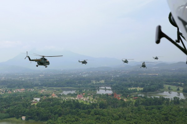 Không quân trực thăng dốc sức luyện tập bay diễu binh 2.9 Không quân trực thăng dốc sức luyện tập bay diễu binh 2.9