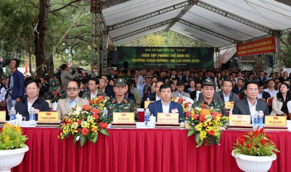 Lâm Đồng: 500 người tham gia diễn tập phòng thủ dân sự tại hồ Tuyền Lâm Lâm Đồng: 500 người tham gia diễn tập phòng thủ dân sự tại hồ Tuyền Lâm