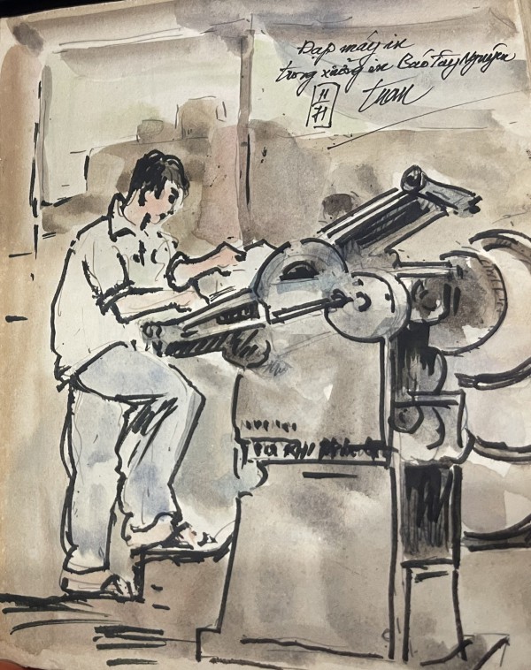 Nhà báo, họa sĩ Lê Đức Tuấn và bức ký họa để đời mừng ngày đất nước thống nhất Nhà báo, họa sĩ Lê Đức Tuấn và bức ký họa để đời mừng ngày đất nước thống nhất