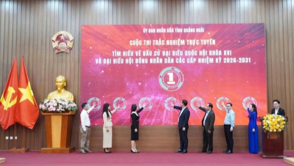 Quảng Ngãi tổ chức thi trực tuyến, nâng cao nhận thức pháp luật về bầu cử