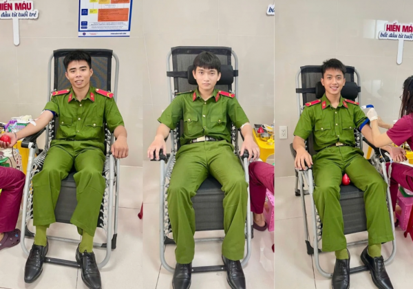 Quảng Trị: 3 chiến sĩ cảnh sát cơ động hiến máu cứu bệnh nhân nguy kịch Quảng Trị: 3 chiến sĩ cảnh sát cơ động hiến máu cứu bệnh nhân nguy kịch