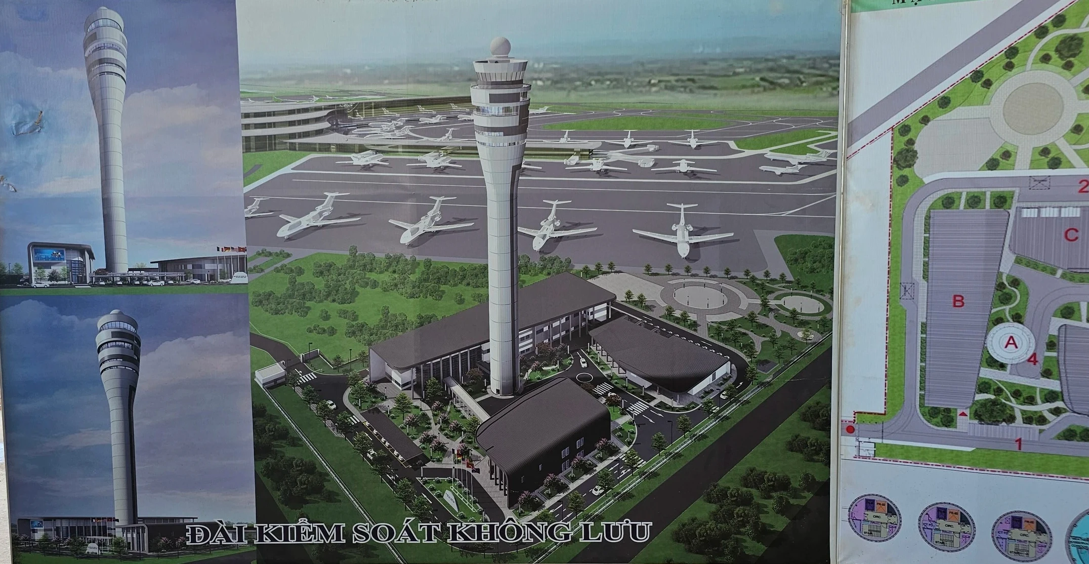 Sân bay Long Thành: Đài kiểm soát không lưu hình búp sen đang thi công ra sao?