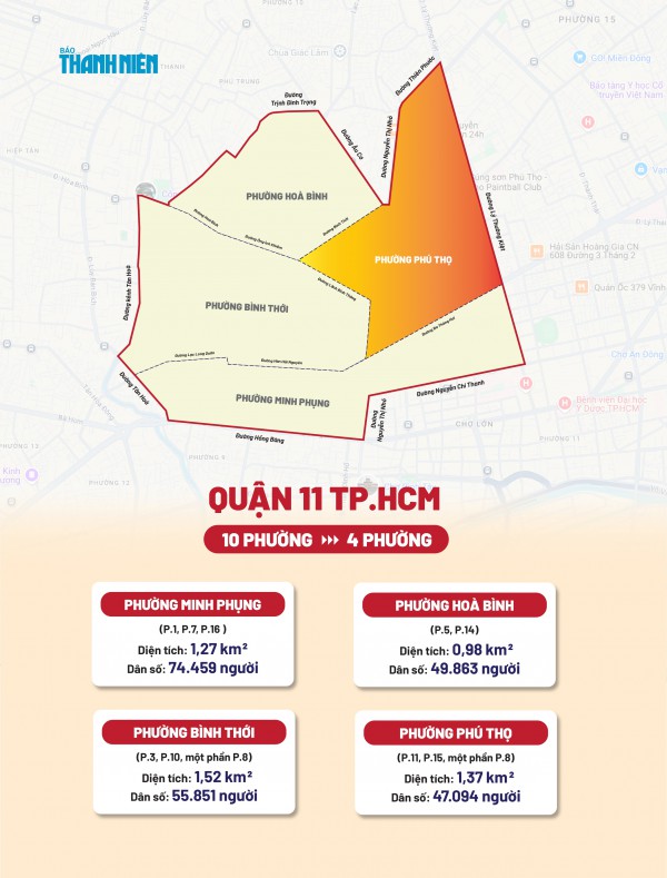 Tên phường xã mới sáp nhập ở TP.HCM: Phường Phú Thọ có cư xá, trường đua ngựa Tên phường xã mới sáp nhập ở TP.HCM: Phường Phú Thọ có cư xá, trường đua ngựa