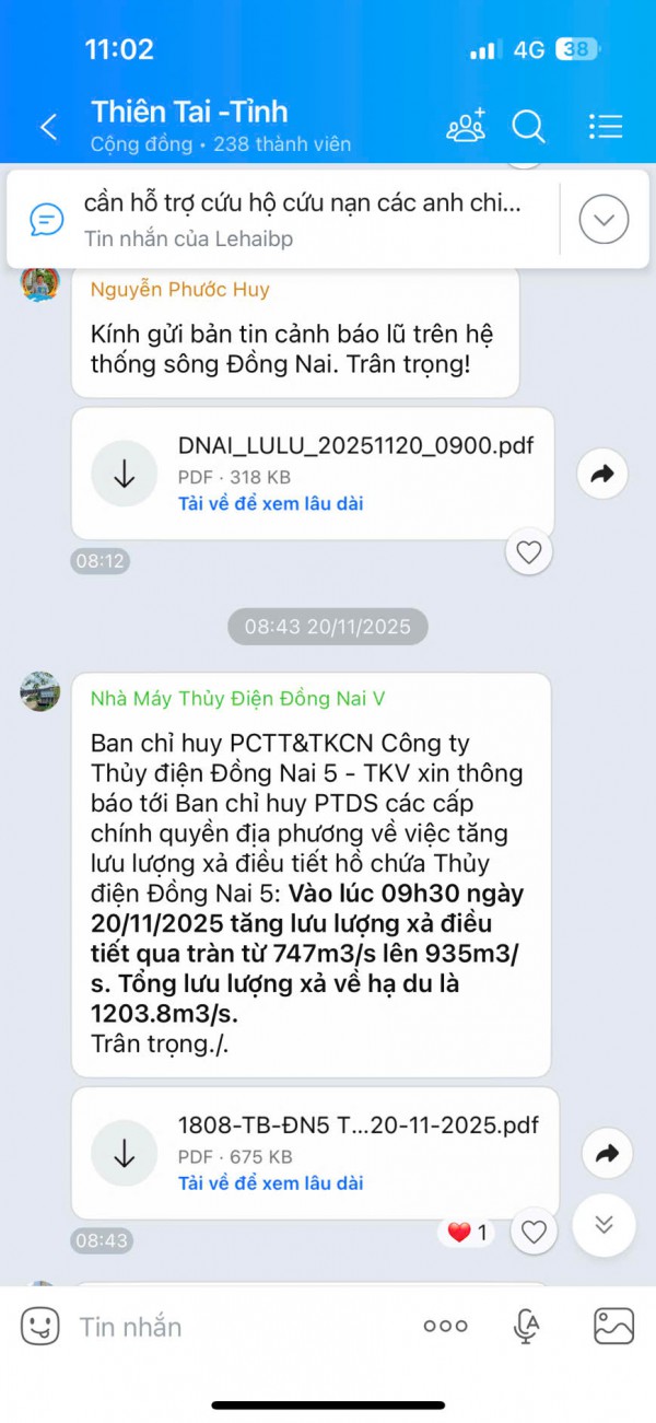 Thủy điện Đồng Nai 5 phản hồi khi xã nói 'không nhận được thông báo xả lũ'