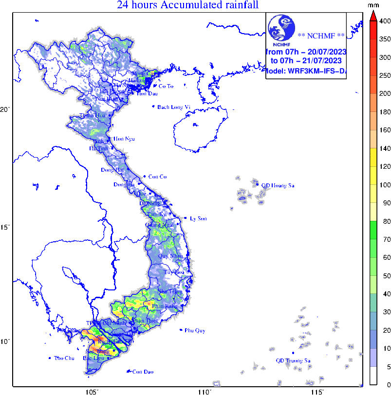 Tin tức thời tiết hôm nay 20.7.2023: Mưa to khắp các vùng miền