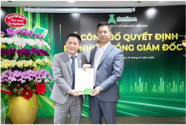 Tổng công ty cổ phần Bảo hiểm AAA bổ nhiệm Tổng giám đốc mới Tổng công ty cổ phần Bảo hiểm AAA bổ nhiệm Tổng giám đốc mới