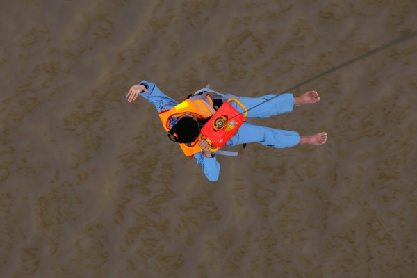 Trực thăng quân sự luyện tập bay treo cứu người tại Rạch Giá