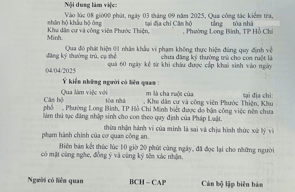 Đăng ký thường trú cho con để tránh bị phạt Đăng ký thường trú cho con để tránh bị phạt