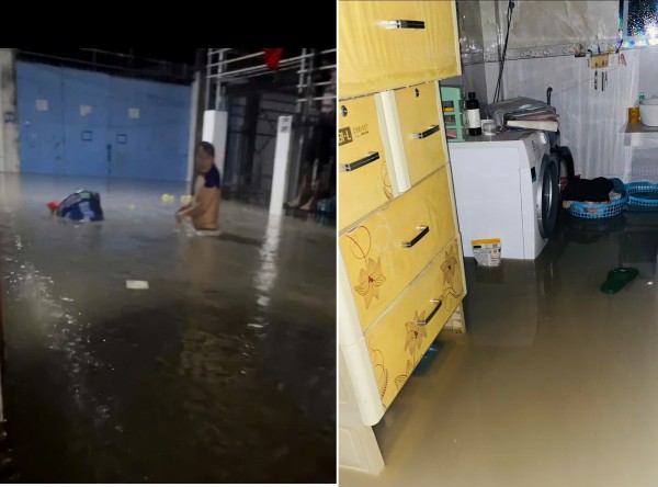 Đồng Nai: Mưa to rạng sáng, nước tràn vào nhà dân, nhiều hộ không kịp trở tay