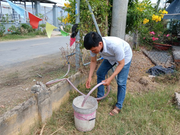 Đồng Tháp mở nhiều điểm cấp nước đối phó với xâm nhập mặn