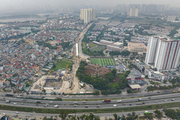 Đường nối 2 tuyến vành đai tại Hà Nội dần hình thành