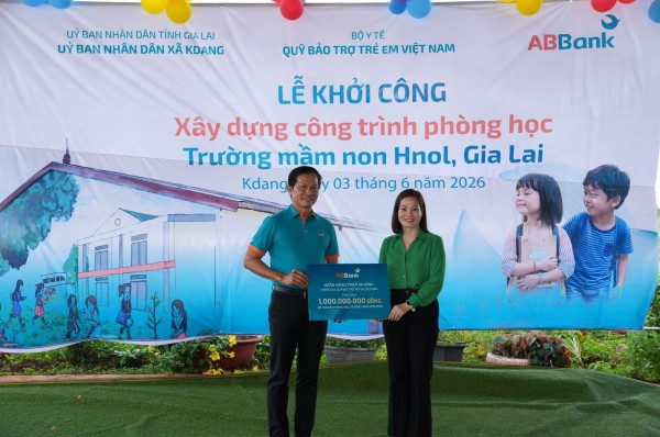 ABBank thêm 'lớp học hạnh phúc' cho trẻ em Gia Lai