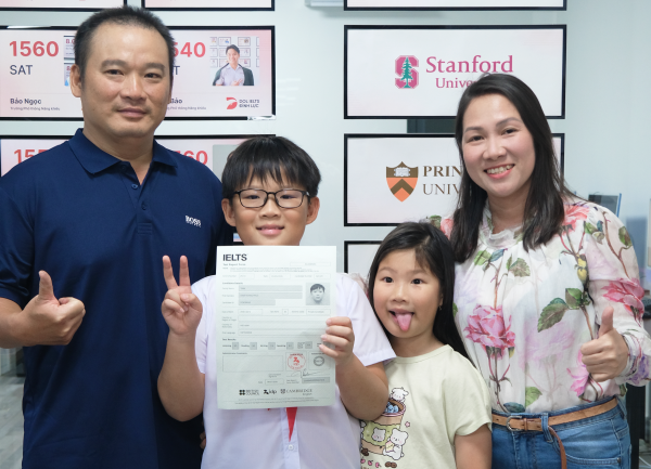 Bé trai 10 tuổi ở TP.HCM đạt 8.0 IELTS