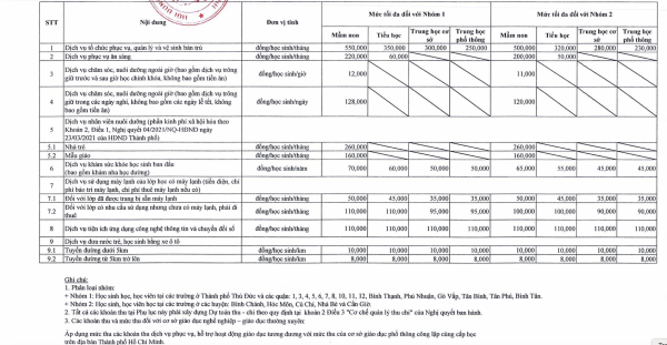 Chi phí học mầm non tại TP.HCM: 25 triệu tới hơn 350 triệu đồng/năm