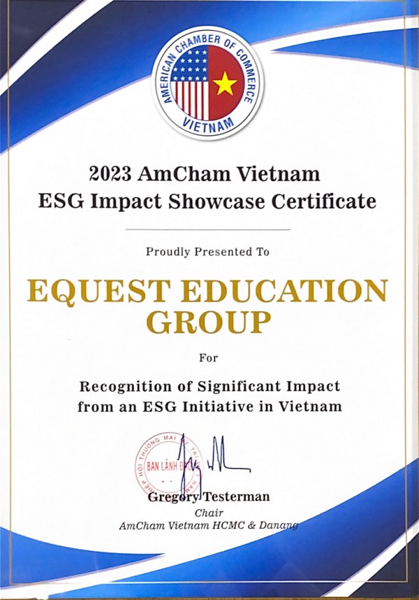 EQuest nhận giải thưởng ESG Impact Showcase vì những sáng kiến đóng góp phát triển bền vững