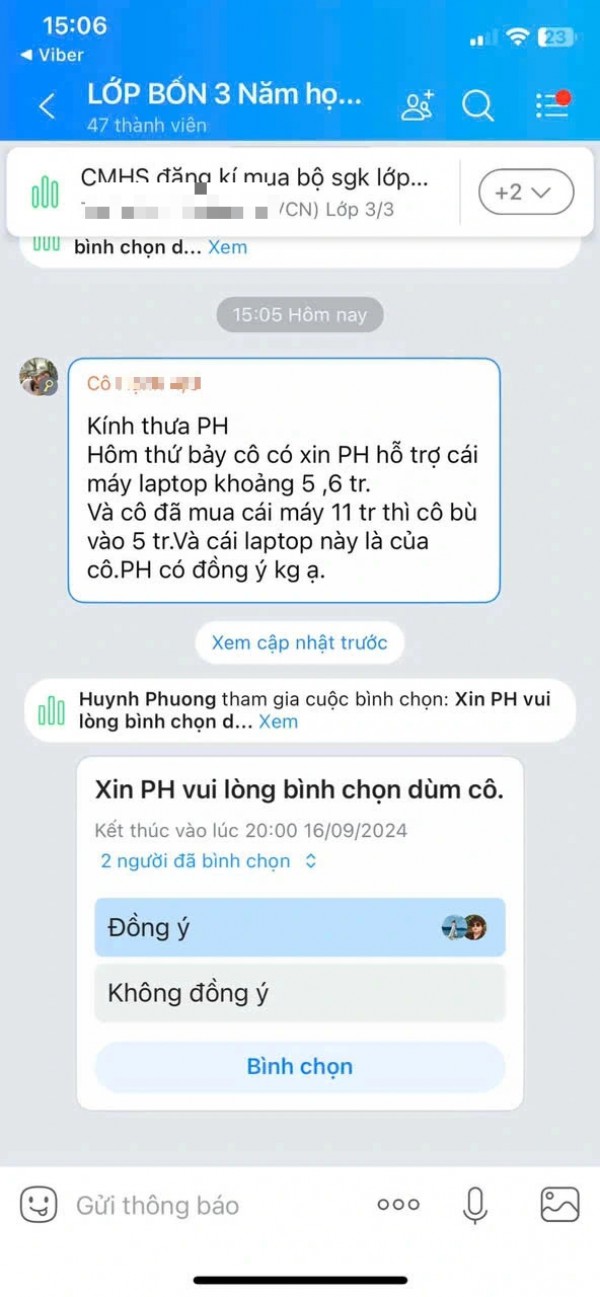 Giáo viên tiểu học 'xin hỗ trợ cái laptop', phụ huynh bức xúc