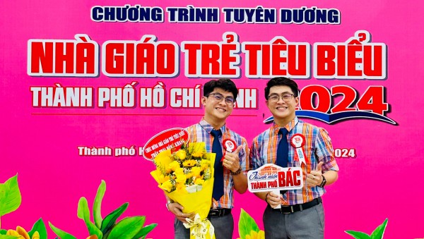 Hai anh em song sinh được tuyên dương Nhà giáo trẻ tiêu biểu TP.HCM cùng một ngày