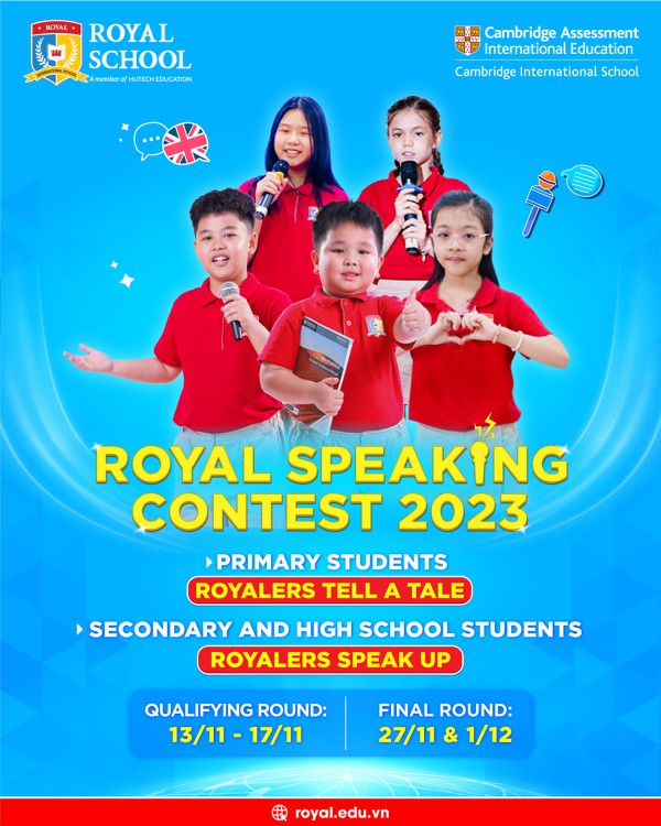 Học sinh Royal School tự tin như diễn giả, hóa thân nhân vật kể chuyện tiếng Anh