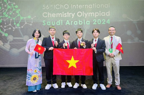 Học sinh Việt Nam giành 3 huy chương vàng, xếp thứ 2 Olympic hóa học quốc tế
