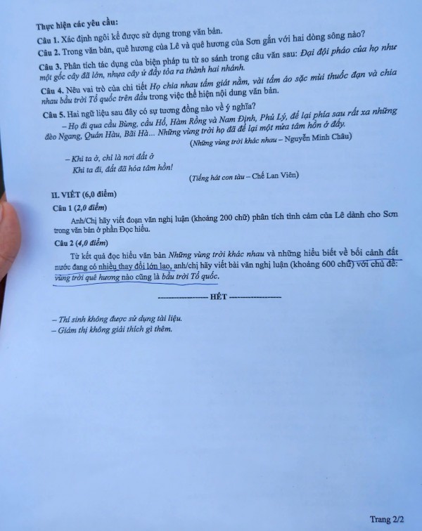 Học thuộc lời Tổng Bí thư Tô Lâm, thí sinh viết văn tốt nghiệp THPT 'một mạch' Học thuộc lời Tổng Bí thư Tô Lâm, thí sinh viết văn tốt nghiệp THPT 'một mạch'