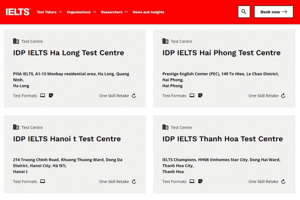 IELTS: Thí sinh Việt Nam có thể thi lại một kỹ năng chưa ưng ý