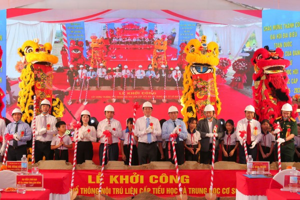 Lâm Đồng khởi công 3 trường nội trú liên cấp cho học sinh vùng biên giới