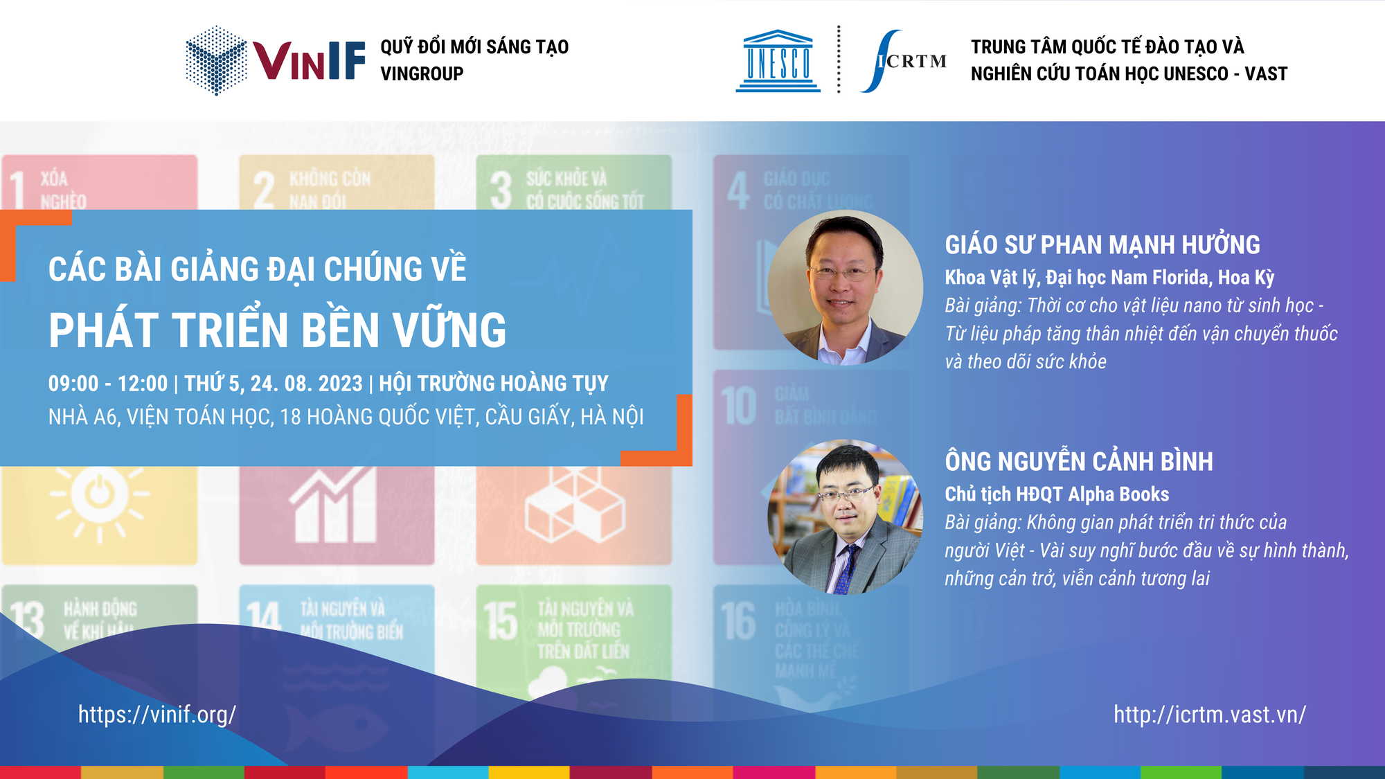 Lan tỏa mục tiêu phát triển bền vững của LHQ thông qua các hội thảo và bài giảng đại chúng Lan tỏa mục tiêu phát triển bền vững của LHQ thông qua các hội thảo và bài giảng đại chúng