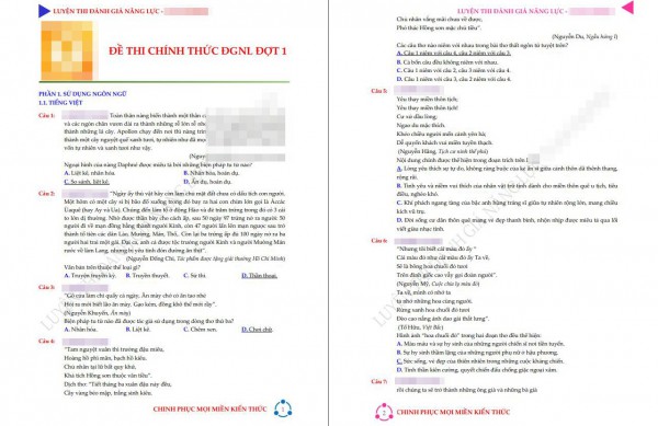 Lan truyền đề thi đánh giá năng lực tự biên 'giống hoàn toàn' đề chính thức