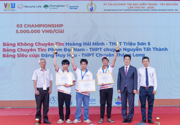 Lộ diện các quán quân Olympic tin học miền Trung - Tây nguyên Lộ diện các quán quân Olympic tin học miền Trung - Tây nguyên